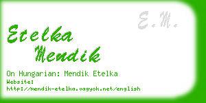 etelka mendik business card